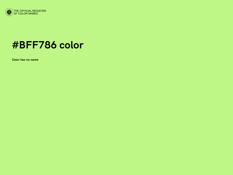 #BFF786 color image