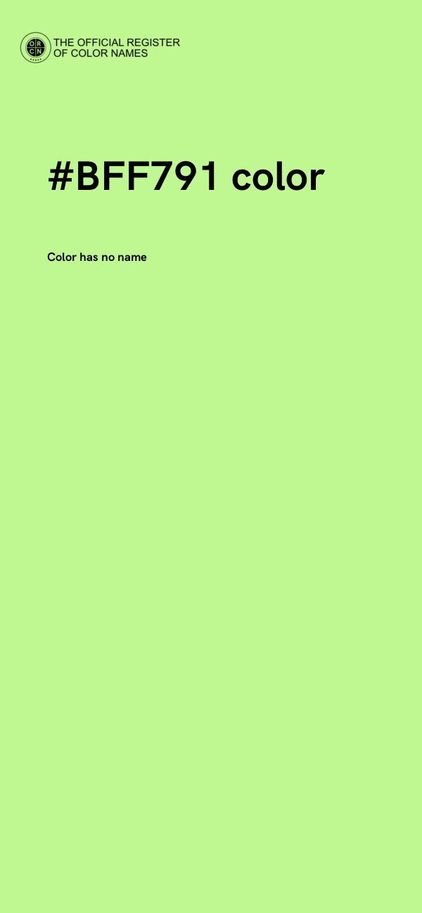#BFF791 color image