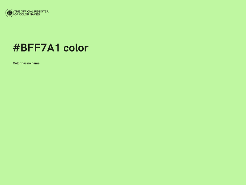 #BFF7A1 color image