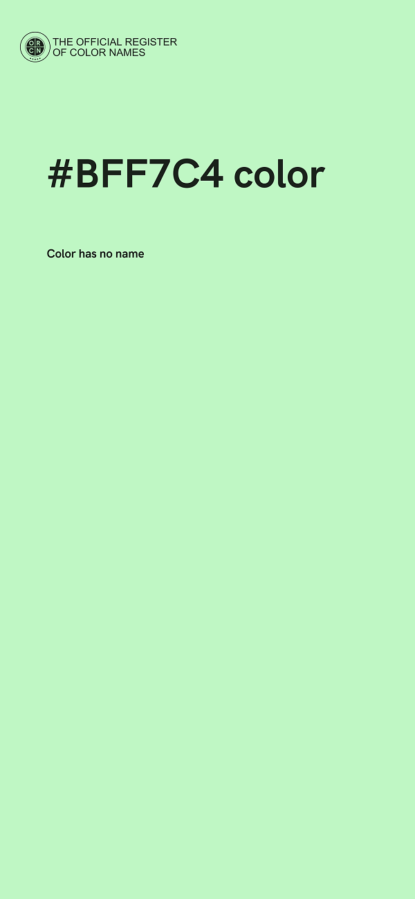 #BFF7C4 color image