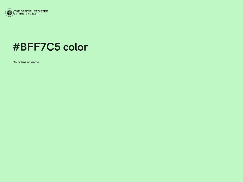 #BFF7C5 color image