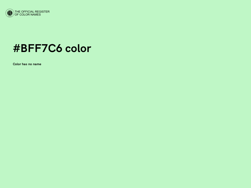 #BFF7C6 color image