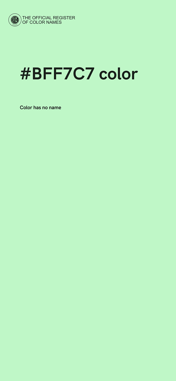 #BFF7C7 color image
