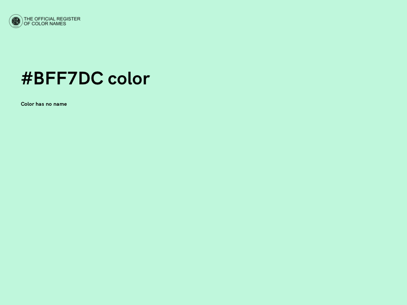 #BFF7DC color image