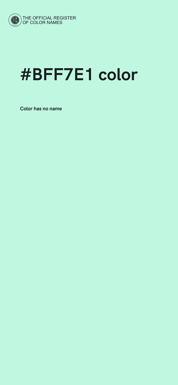 #BFF7E1 color image