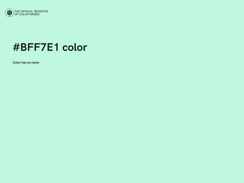 #BFF7E1 color image