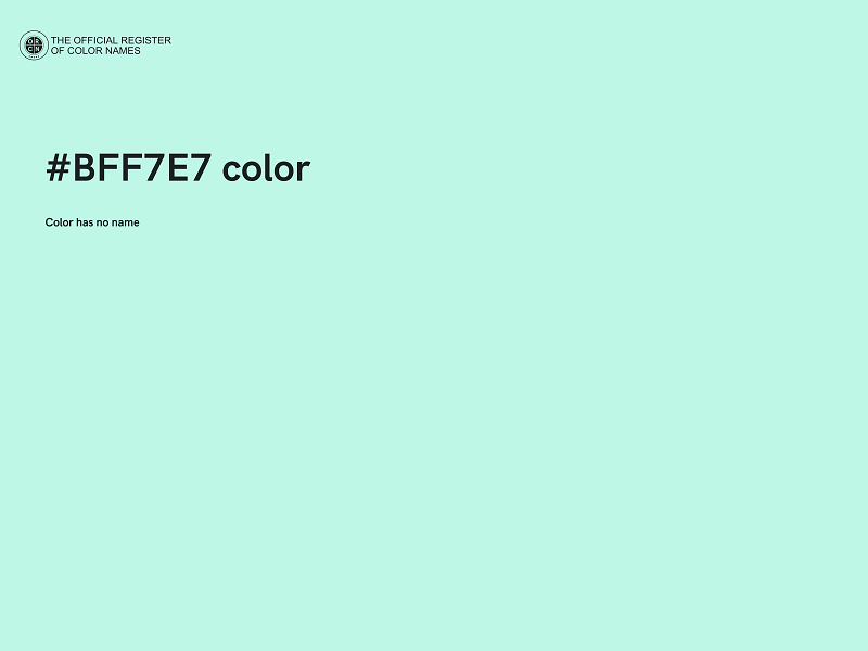 #BFF7E7 color image