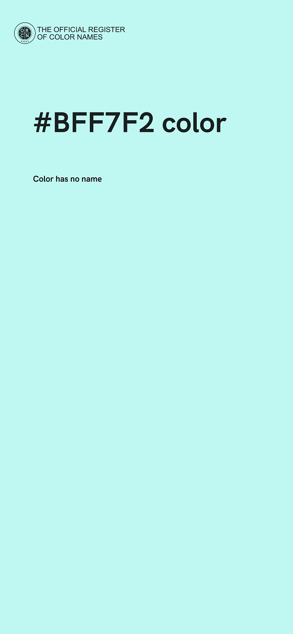 #BFF7F2 color image