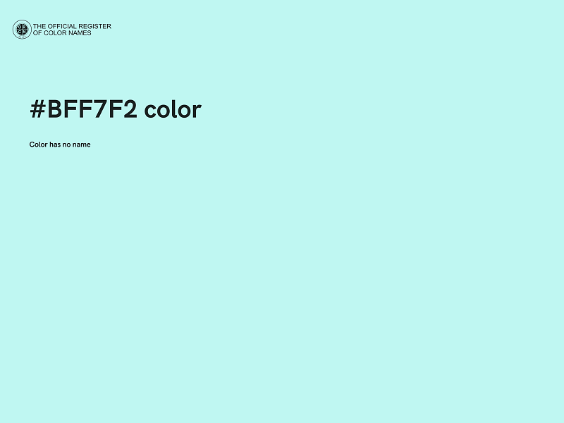 #BFF7F2 color image