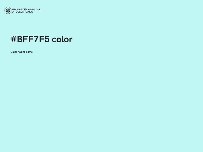 #BFF7F5 color image