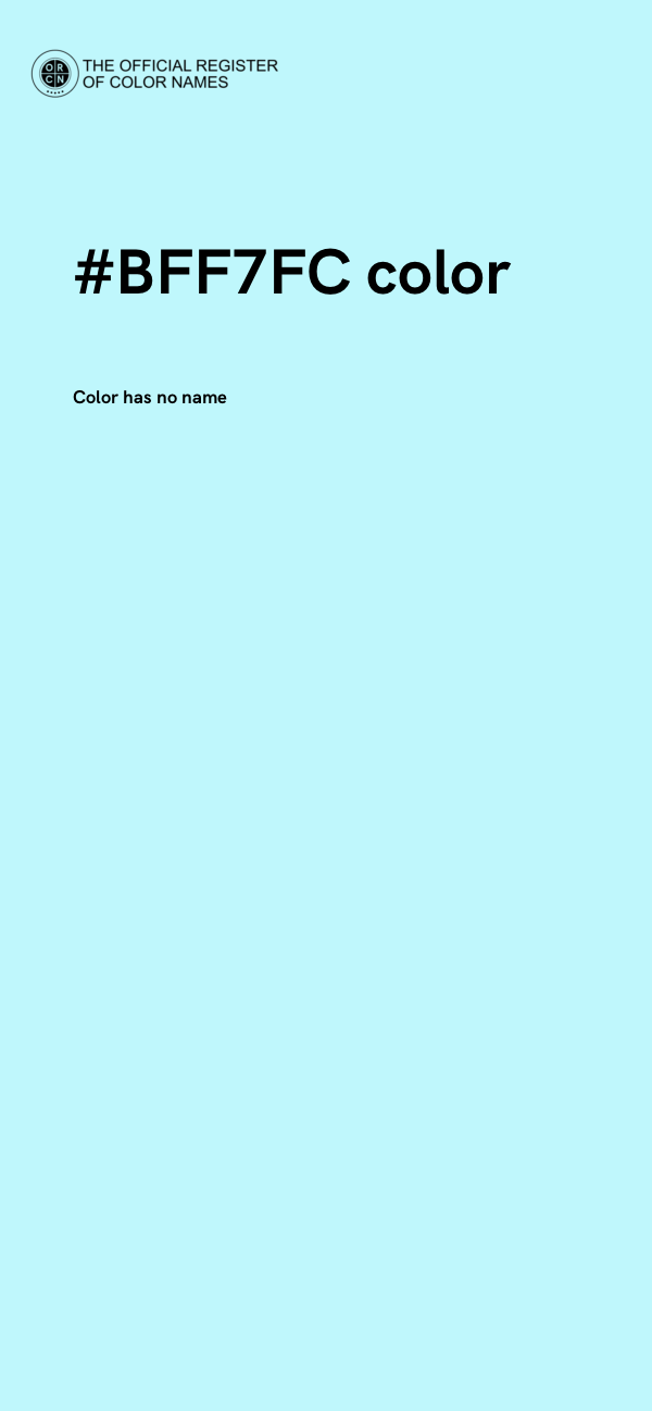 #BFF7FC color image