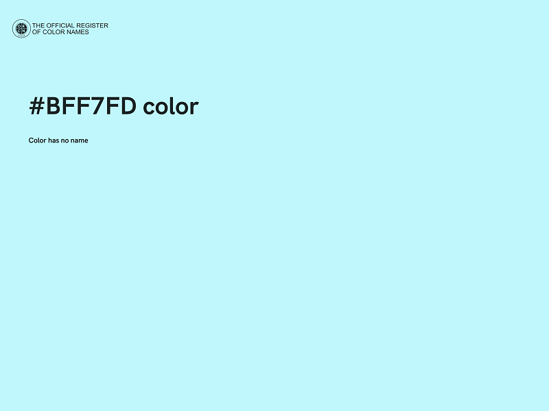#BFF7FD color image