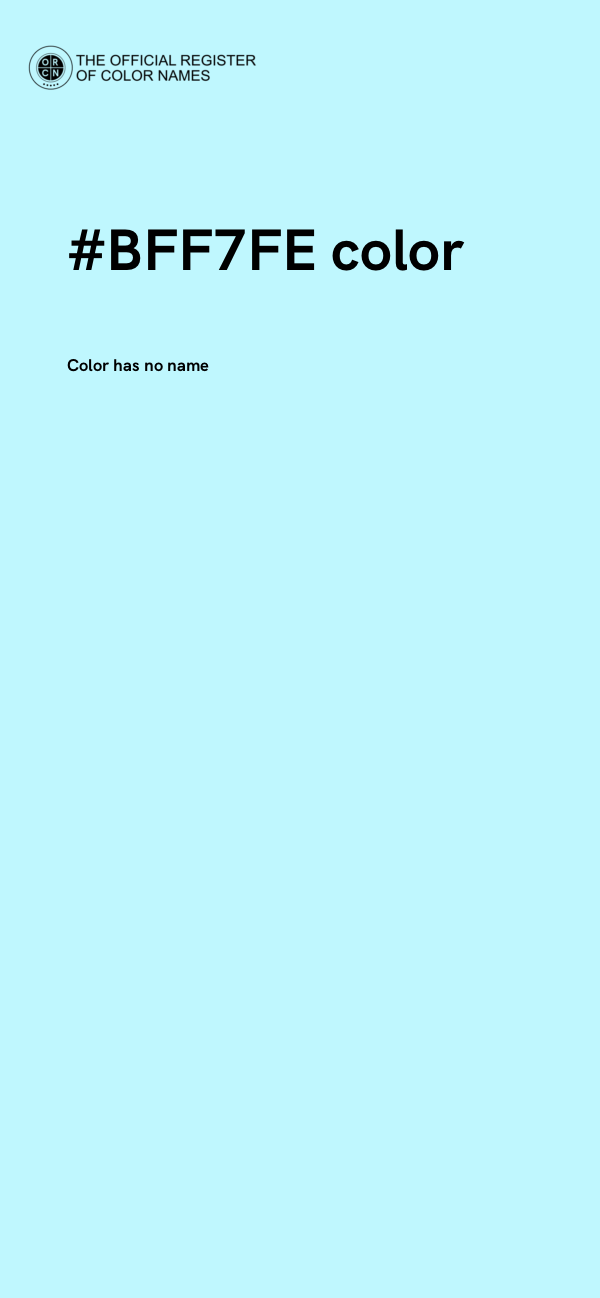 #BFF7FE color image