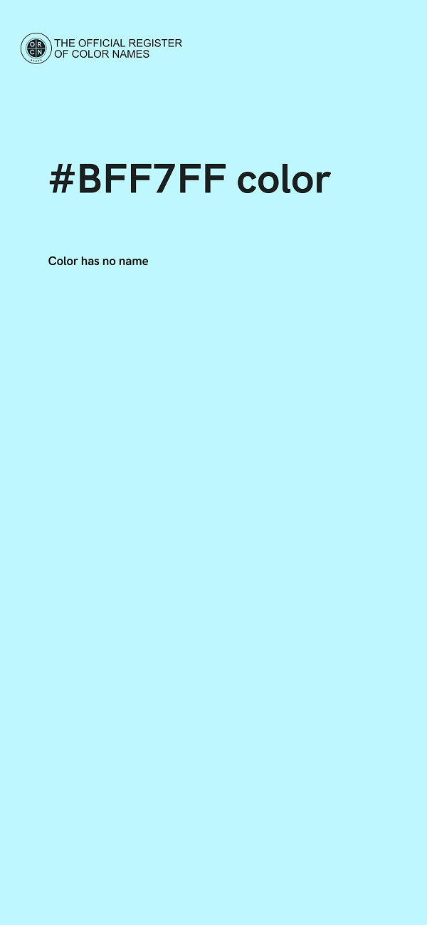 #BFF7FF color image