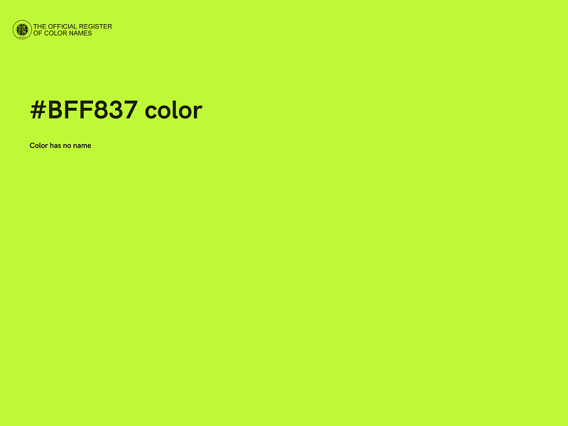 #BFF837 color image
