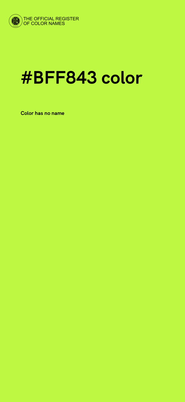 #BFF843 color image