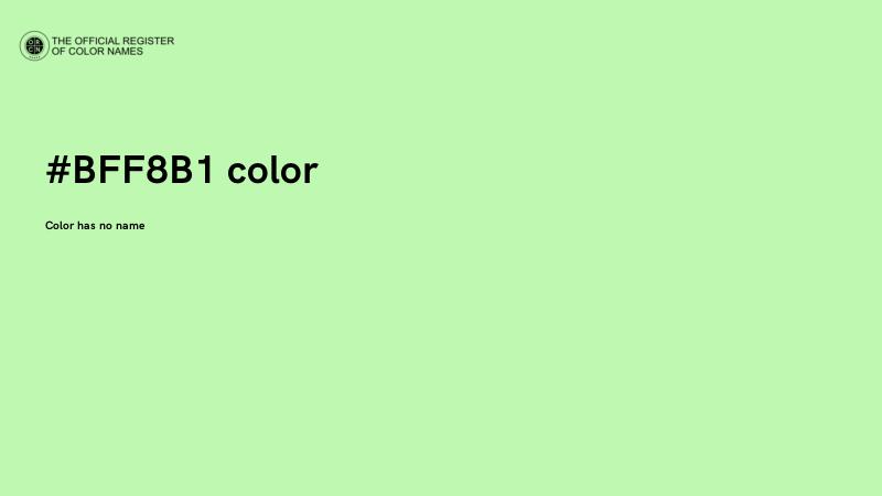 #BFF8B1 color image