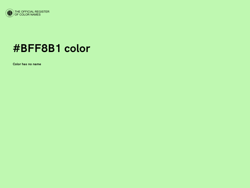 #BFF8B1 color image