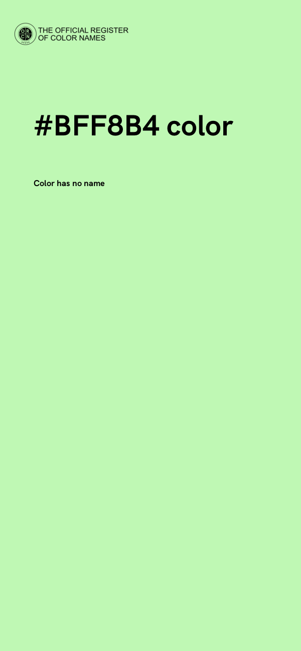 #BFF8B4 color image