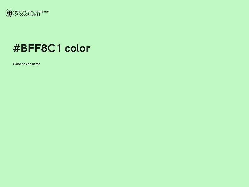 #BFF8C1 color image