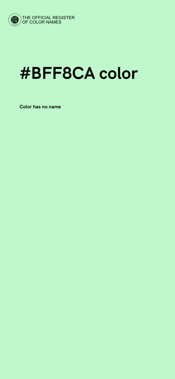 #BFF8CA color image