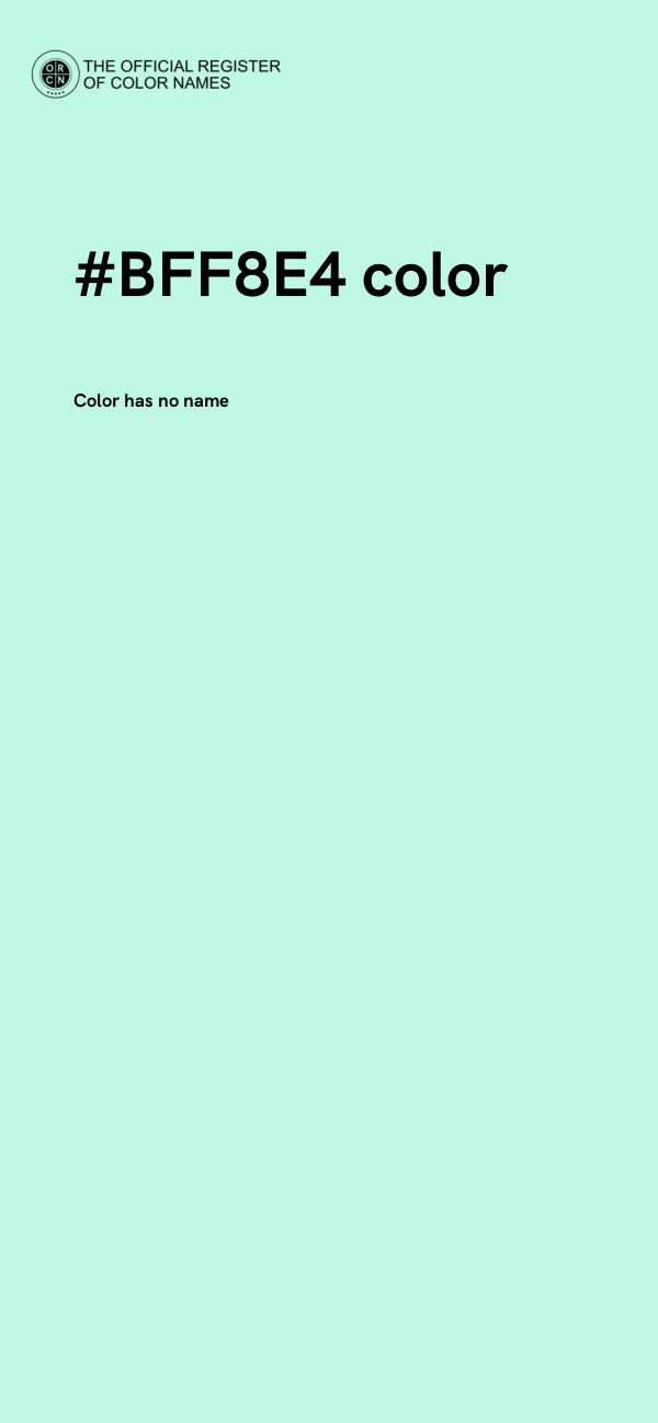 #BFF8E4 color image