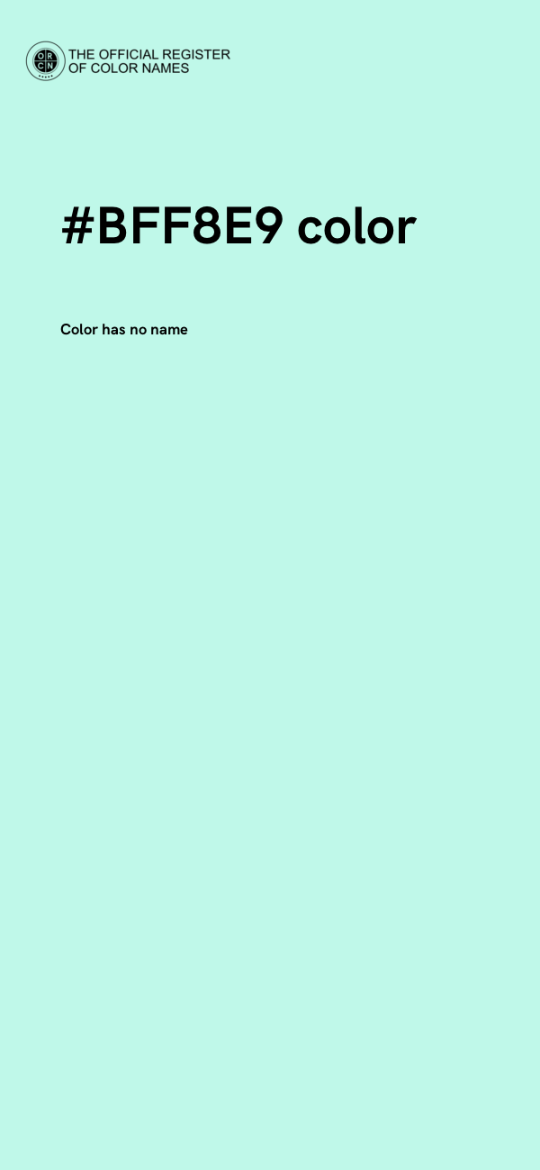 #BFF8E9 color image