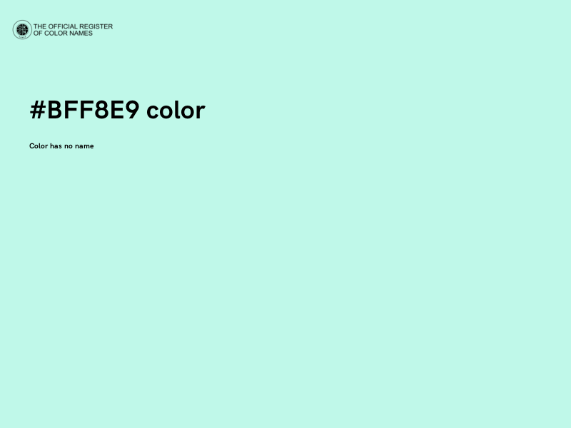 #BFF8E9 color image