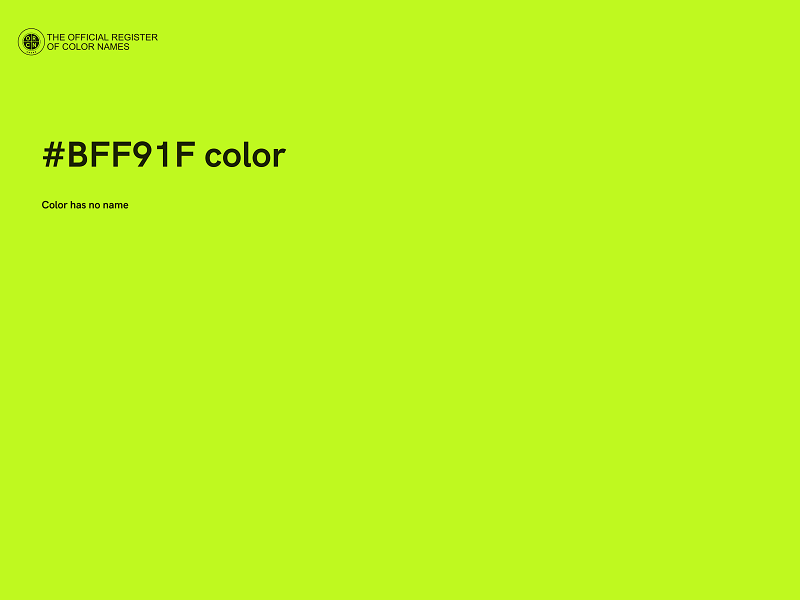 #BFF91F color image