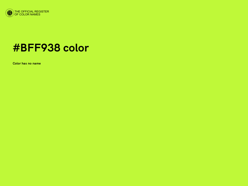 #BFF938 color image