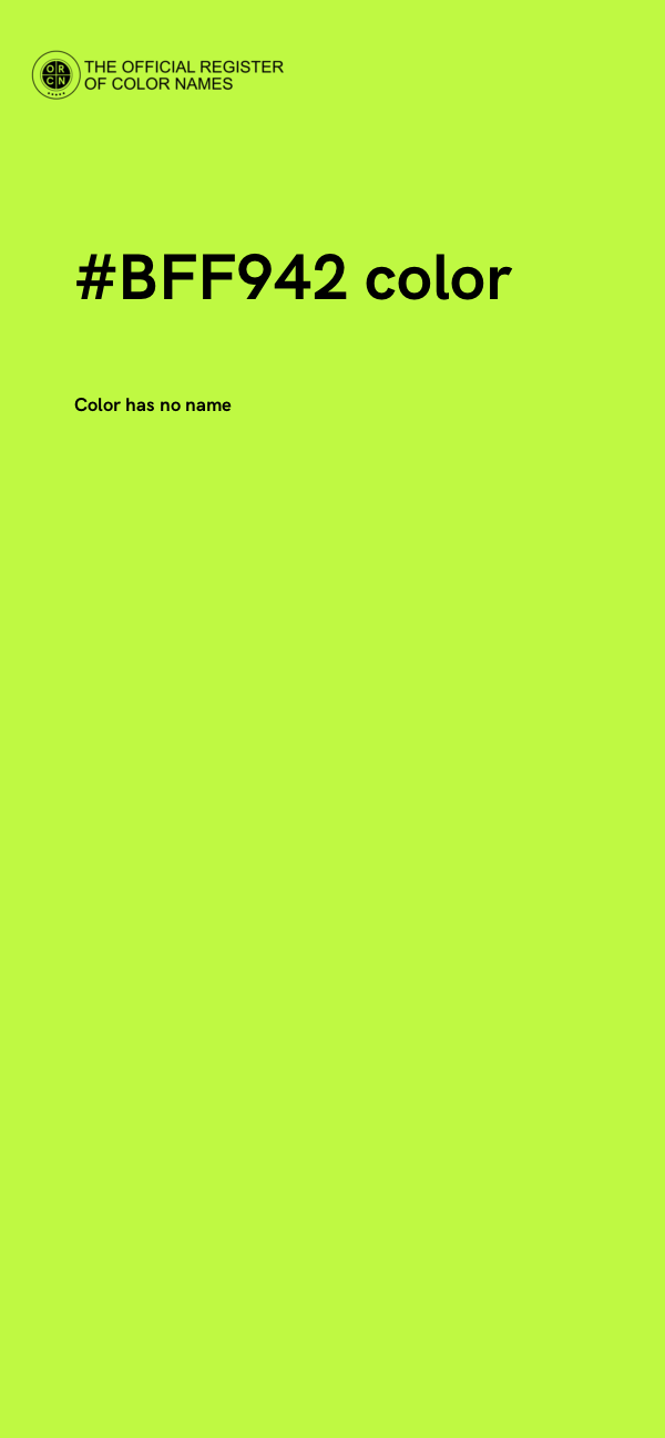 #BFF942 color image