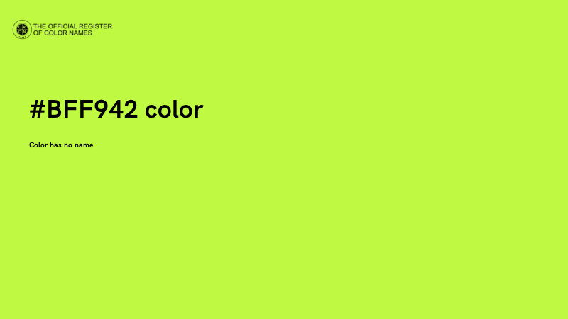 #BFF942 color image