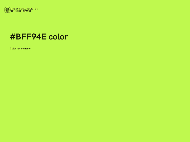 #BFF94E color image
