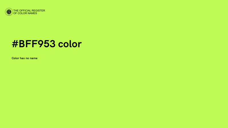 #BFF953 color image