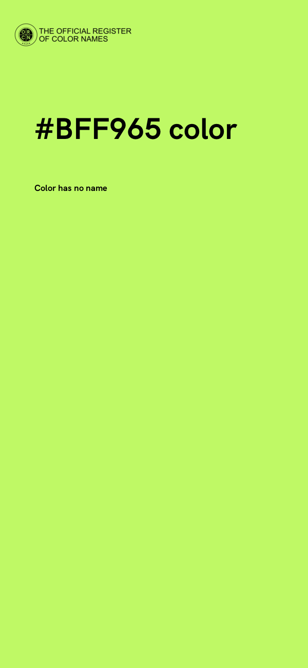 #BFF965 color image