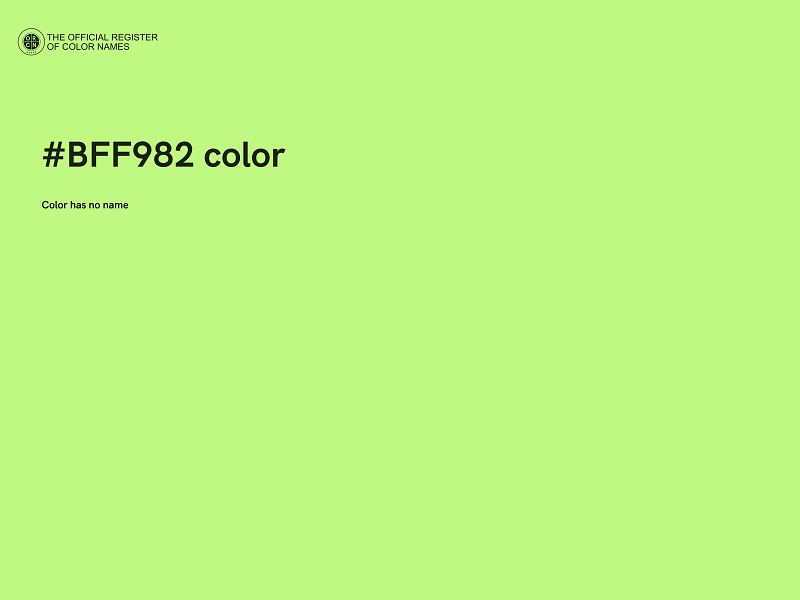 #BFF982 color image