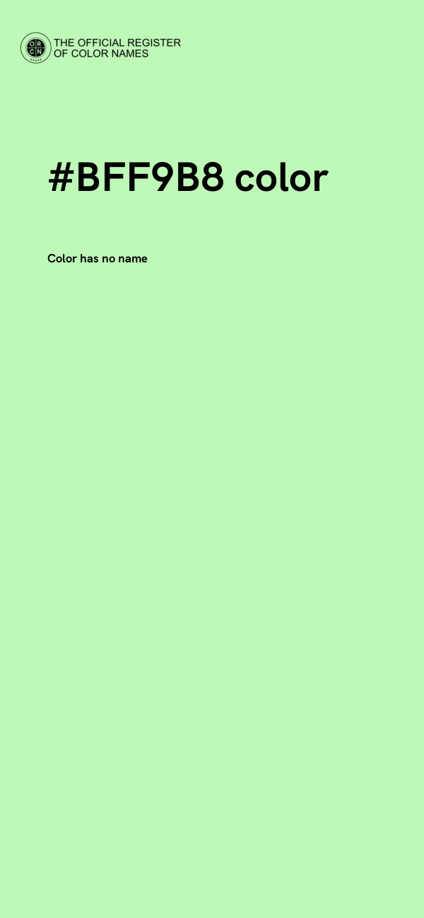 #BFF9B8 color image
