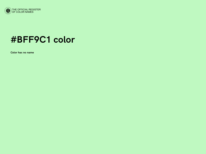 #BFF9C1 color image