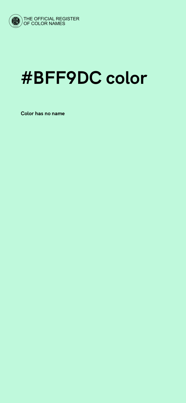 #BFF9DC color image