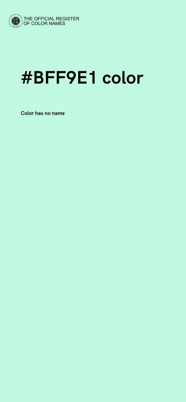 #BFF9E1 color image