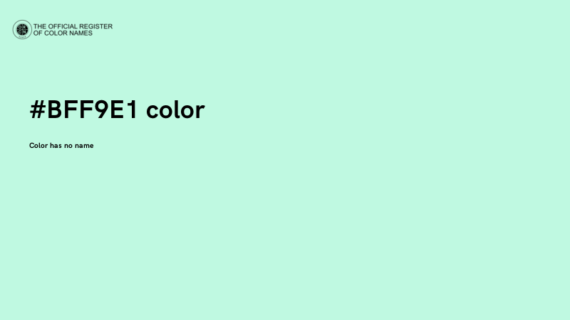 #BFF9E1 color image