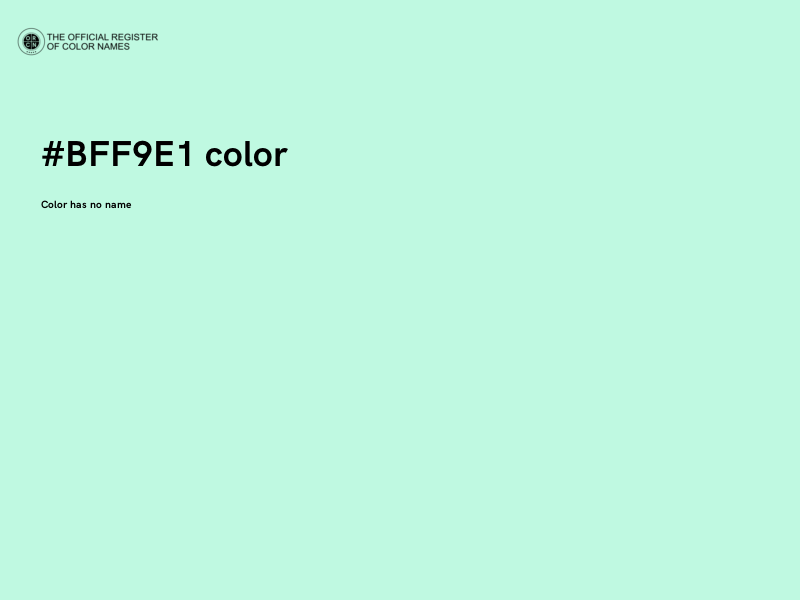 #BFF9E1 color image