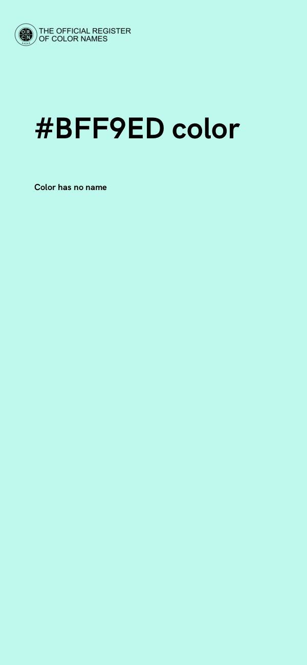 #BFF9ED color image