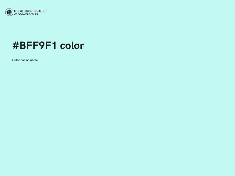 #BFF9F1 color image