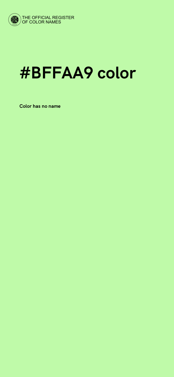 #BFFAA9 color image