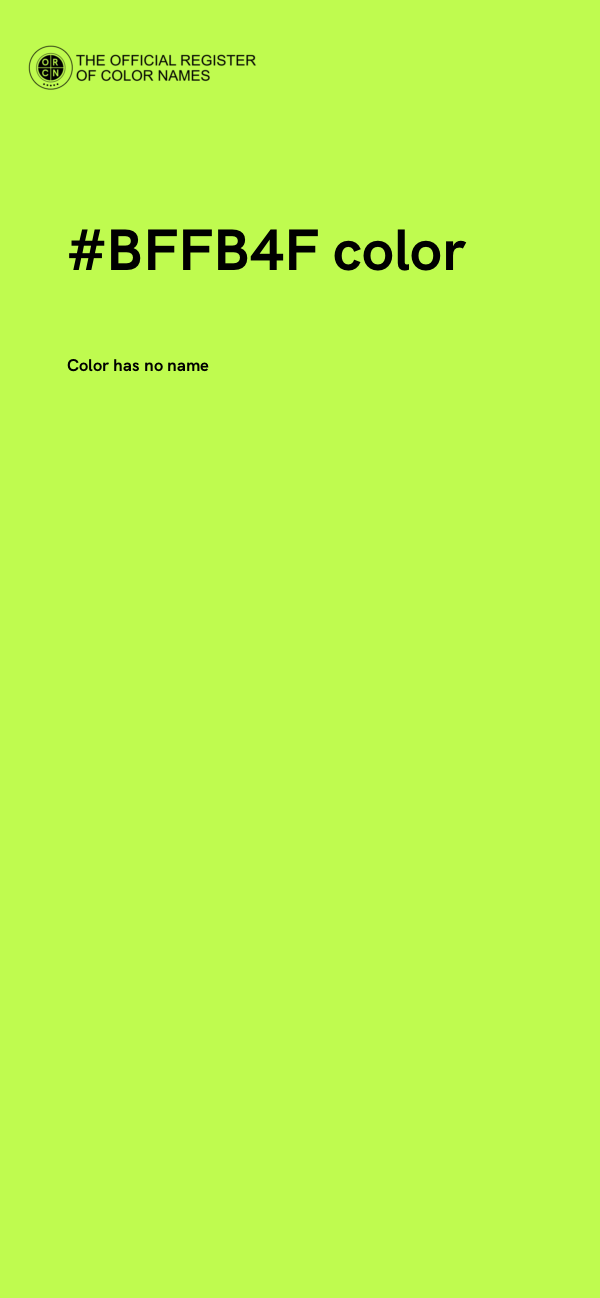 #BFFB4F color image