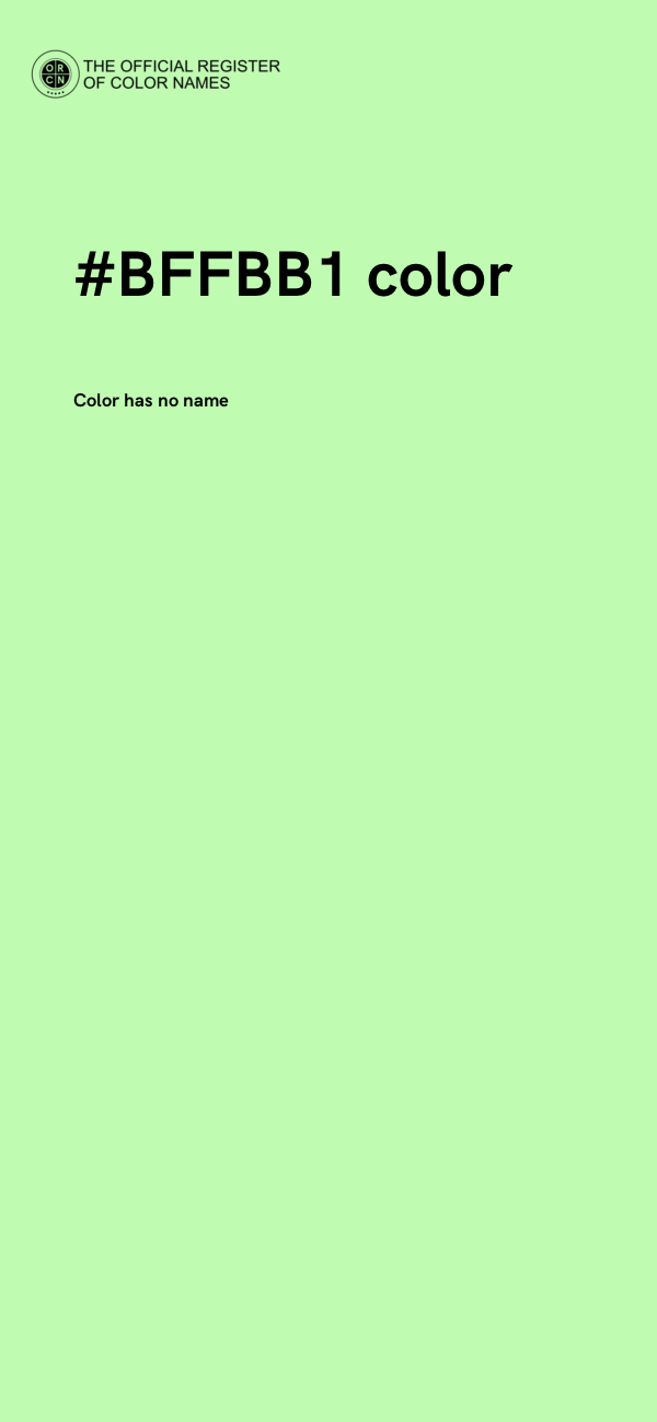 #BFFBB1 color image