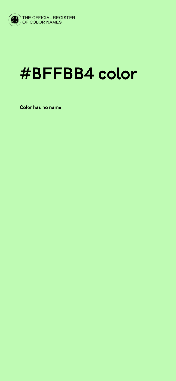 #BFFBB4 color image