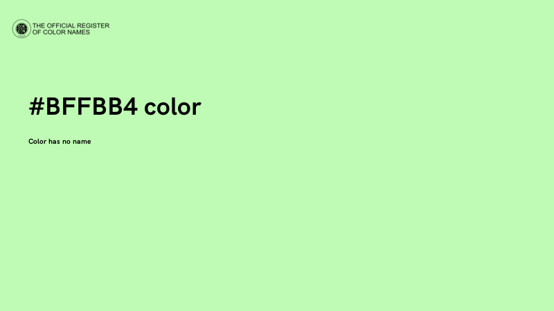 #BFFBB4 color image