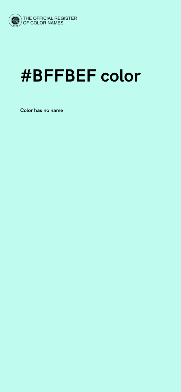 #BFFBEF color image